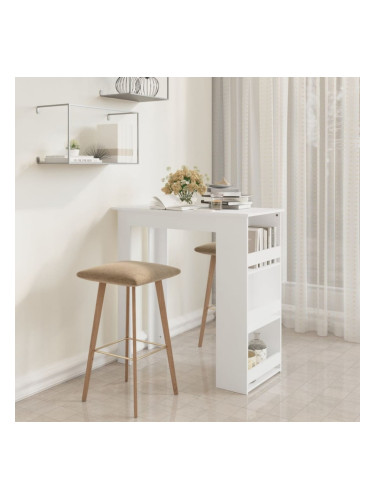 Sonata H Бар маса с рафт, бяла, 102x50x103,5 см, инженерно дърво