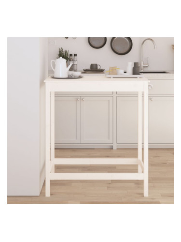 Sonata H Бар маса, бяла, 100x50x110 см, борово дърво масив