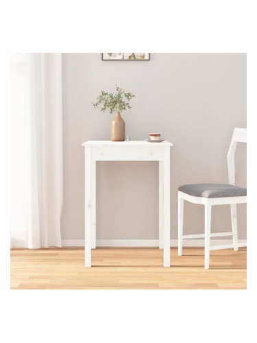 Sonata H Трапезна маса,Бяло,55x55x75см, борово дърво масив