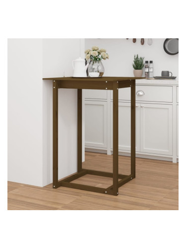 Sonata H Бар маса, меденокафява, 80x80x110 см, борово дърво масив