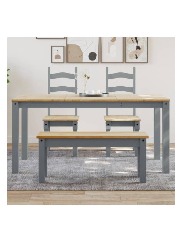 Sonata H Трапезна маса Panama сива 160x80x75 см бор масив