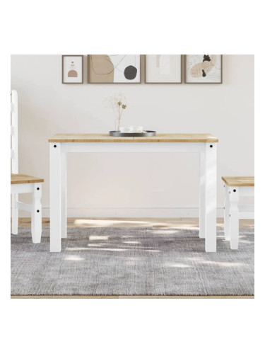 Sonata H Трапезна маса Panama бяла 117x60x75 см бор масив