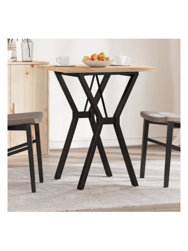 Sonata H Трапезна маса Y-образна рамка 60x60x75,5 см бор масив и чугун