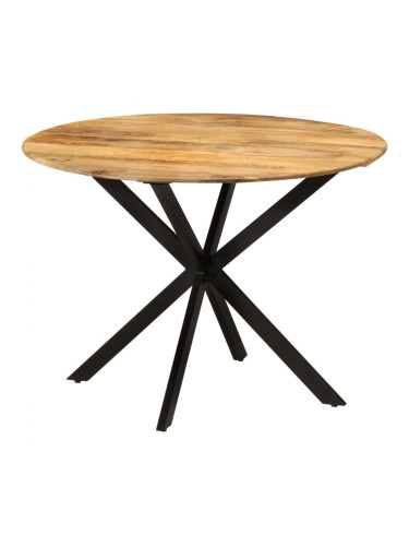 Sonata H Трапезна маса, Ø110x78 cм, мангово дърво масив и стомана