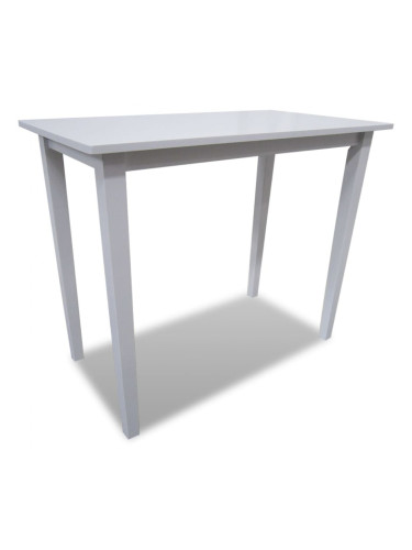 Sonata H Дървена бар маса, бяла