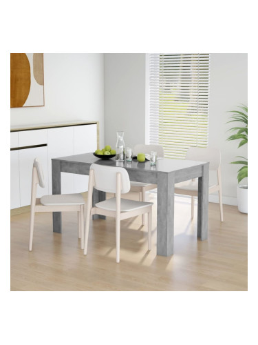 Sonata H Трапезна маса, бетонно сива, 140x74,5x76 см, инженерно дърво