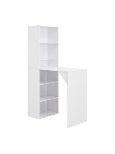 Sonata H Бар маса с шкаф, бяла, 115x59x200 см