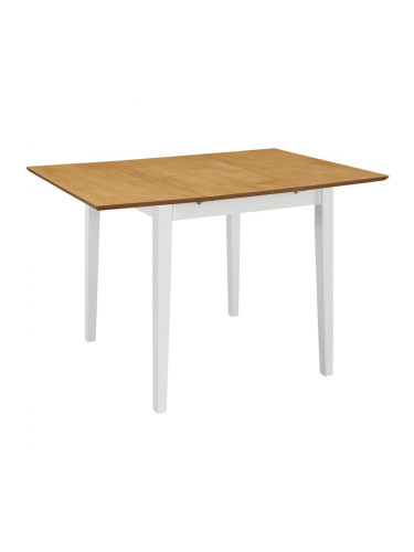Sonata H Разтегателна трапезна маса, бяла, (80-120)x80x74 см, МДФ