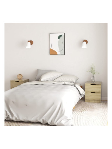 Sonata H Нощни шкафчета 2 бр дъб сонома 40x40x50 см инженерно дърво