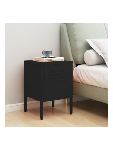 Sonata H Нощно шкафче, черно, 35х35х51 см, стомана