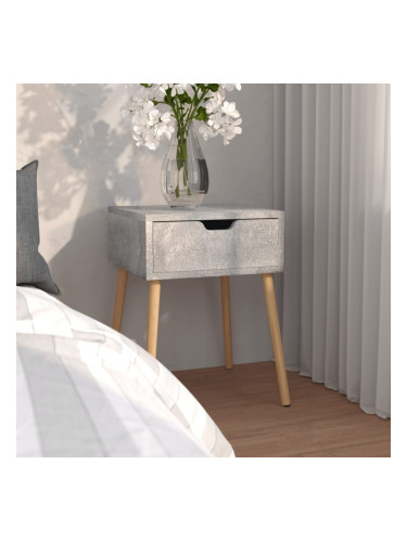Sonata H Нощно шкафче, бетонно сиво, 40x40x56 см, инженерно дърво