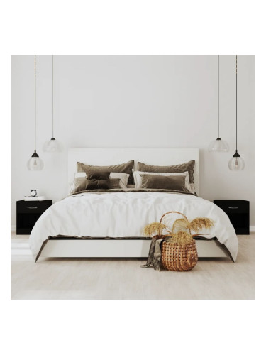 Sonata H Нощни шкафчета, 2 бр, с чекмедже, черни