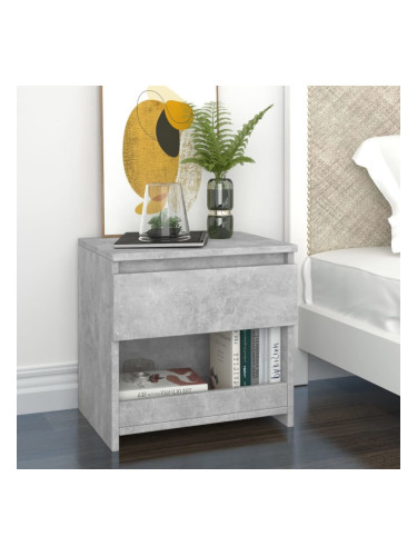 Sonata H Нощно шкафче, бетонно сиво, 40x30x39 см, инженерно дърво