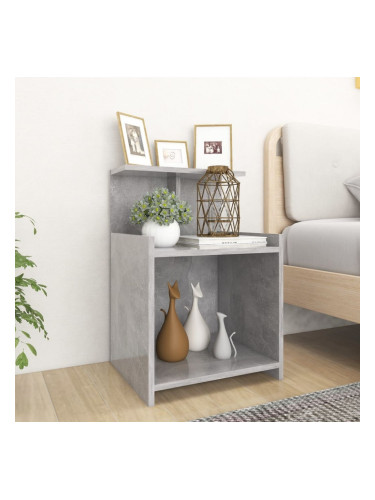 Sonata H Нощно шкафче, бетонно сиво, 40x35x60 см, инженерно дърво