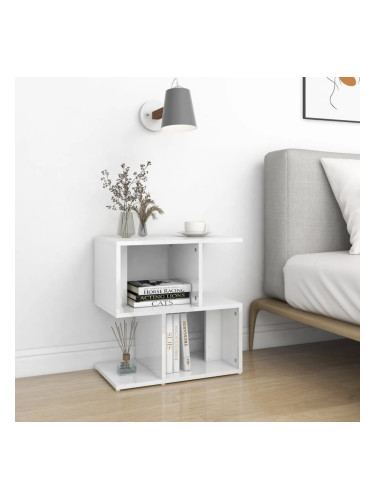 Sonata H Нощни шкафчета, 2 бр, бял гланц, 50x30x51,5 см, инженерно дърво