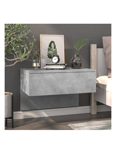 Sonata H Нощно шкафче за стенен монтаж, бетонно сиво