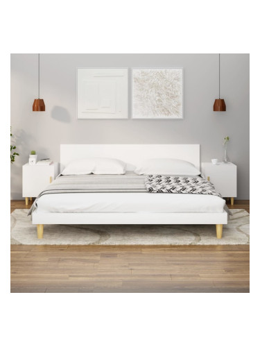 Sonata H Нощни шкафчета, 2 бр, бели, инженерно дърво