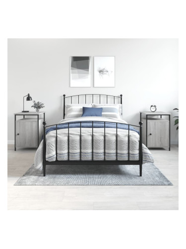 Sonata H Нощни шкафчета, 2 бр, сив сонома, 40x42x60 см, инженерно дърво