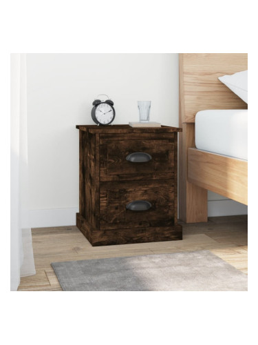 Sonata H Нощни шкафчета 2 бр опушен дъб 39x39x47,5 см инженерно дърво