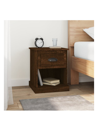 Sonata H Нощни шкафчета, 2 бр, кафяв дъб, 39x39x47,5 см, инженерно дърво