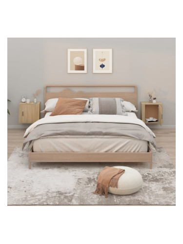 Sonata H Нощни шкафчета за стенен монтаж, 2 бр, сонома дъб, 50x30x47 см