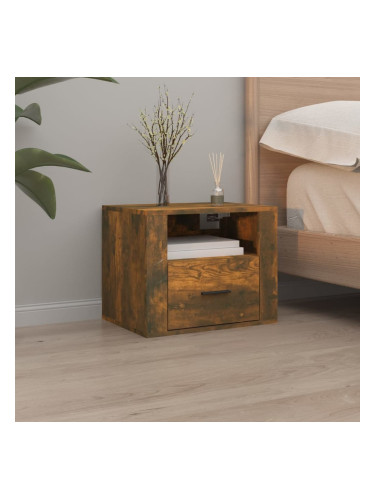 Sonata H Нощно шкафче за стенен монтаж, опушен дъб, 50x36x40 см