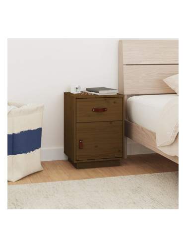 Sonata H Нощно шкафче, меденокафяво, 40x34x55 см, борово дърво масив