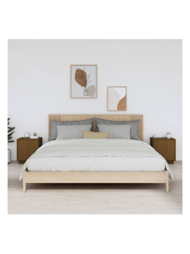 Sonata H Нощни шкафчета, 2 бр, меденокафяви, 40x34x45 см, бор масив