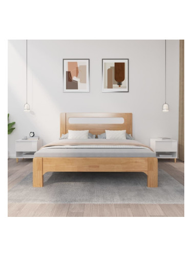 Sonata H Нощни масички, 2 бр, бял гланц, 50x46x50 см, инженерно дърво