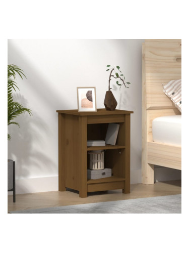 Sonata H Нощно шкафче, меденокафяво, 40x35x55 см, борово дърво масив