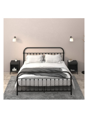 Sonata H Нощни шкафчета, 2 бр, черен, 40x35x50 см