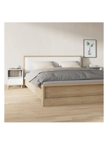 Sonata H Нощни шкафчета, 2 бр, бял гланц, 40x35x50 см