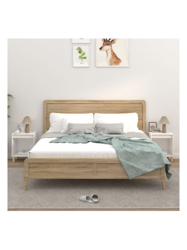 Sonata H Нощни шкафчета, 2 бр, бял гланц, 40x35x50 см