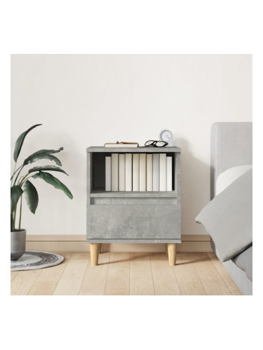 Sonata H Нощно шкафче, бетонно сиво, 40x35x50 см
