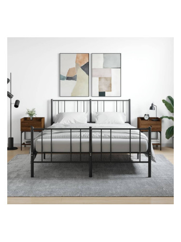 Sonata H Нощни масички, 2 бр, кафяв дъб, 40,5x31x60 см, инженерно дърво