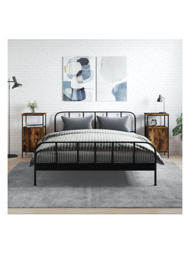 Sonata H Нощни шкафчета, опушен дъб, 41x31x80 см, инженерно дърво