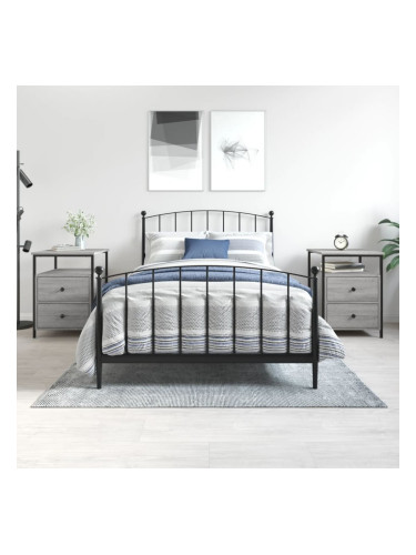 Sonata H Нощни шкафчета, 2 бр, сив сонома, 44x45x60 см, инженерно дърво