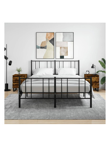 Sonata H Нощни шкафчета, 2 бр, опушен дъб, 40x35x50 см, инженерно дърво