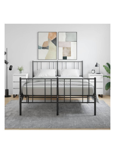 Sonata H Нощни шкафчета, 2 бр, бели, 40x35x69 см, инженерно дърво