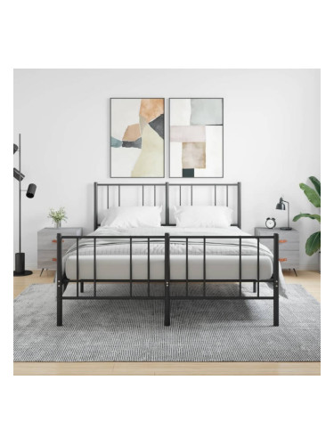 Sonata H Нощни шкафчета 2 бр сив сонома 40x35x47,5 см инженерно дърво