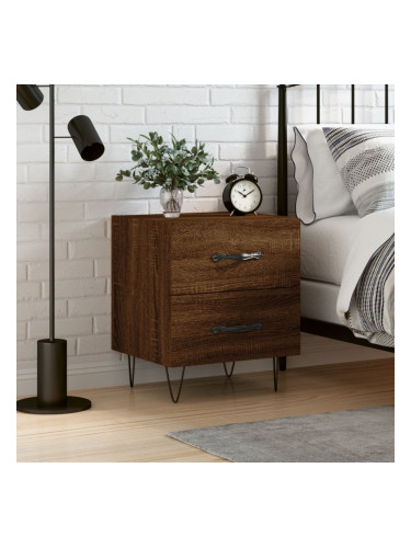 Sonata H Нощно шкафче кафяв дъб 40x35x47,5 см инженерно дърво