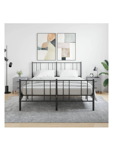 Sonata H Нощни шкафчета 2 бр бетонно сиво 40x35x47,5 см инженерно дърво