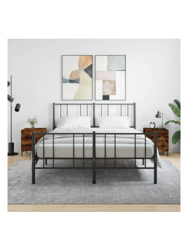 Sonata H Нощни шкафчета 2 бр опушен дъб 40x35x47,5 см инженерно дърво