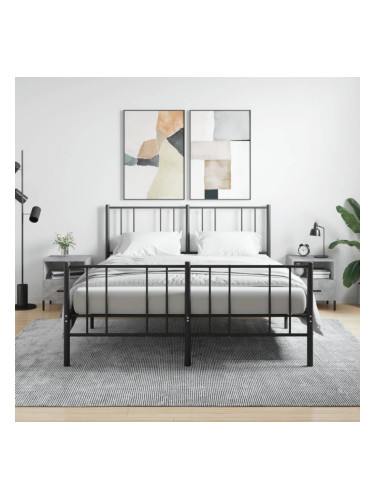 Sonata H Нощни шкафчета 2 бр бетонно сиво 40x35x47,5 см инженерно дърво