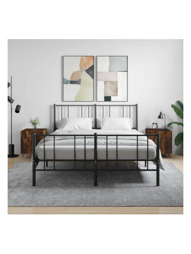 Sonata H Нощни шкафчета 2 бр опушен дъб 40x40x50 см инженерно дърво