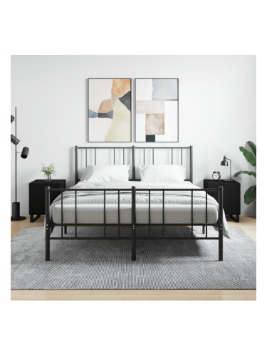 Sonata H Нощни шкафчета 2 бр черни 40x40x50 см инженерно дърво