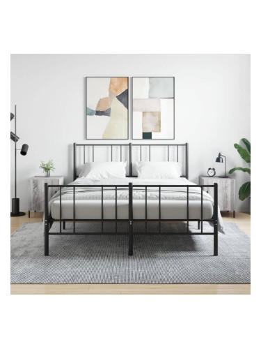 Sonata H Нощни шкафчета, 2 бр, сив сонома, 40x40x50 см, инженерно дърво