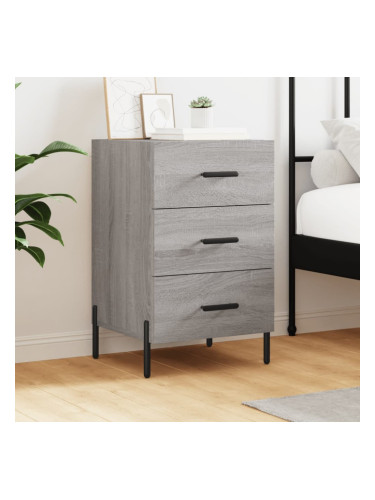 Sonata H Нощно шкафче, сив сонома, 40x40x66 см, инженерно дърво