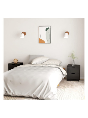Sonata H Нощни шкафчета 2 бр черни 40x40x50 см инженерно дърво