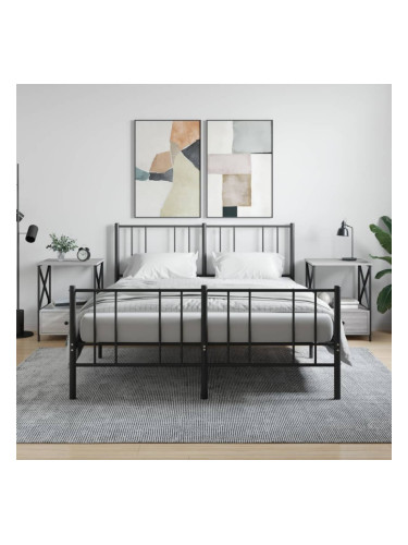 Sonata H Нощни масички, 2 бр, cив сонома, 50x41x65 см, инженерно дърво